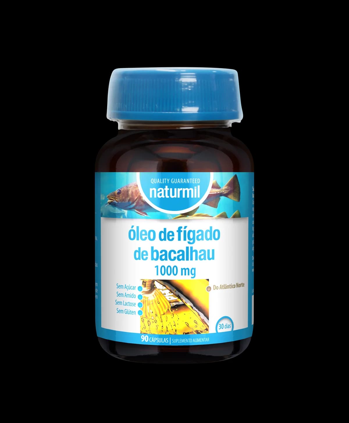 Óleo de Fígado de Bacalhau 1000mg 90 cápsulas Naturmil