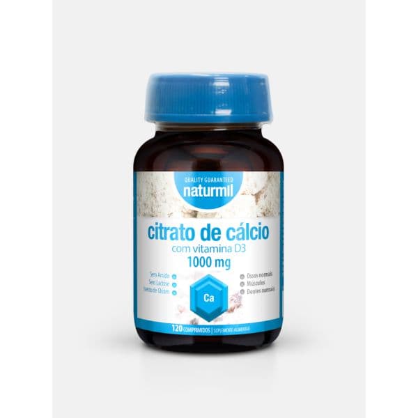 Naturmil Citrato de Cálcio 1000mg 120 Comprimidos