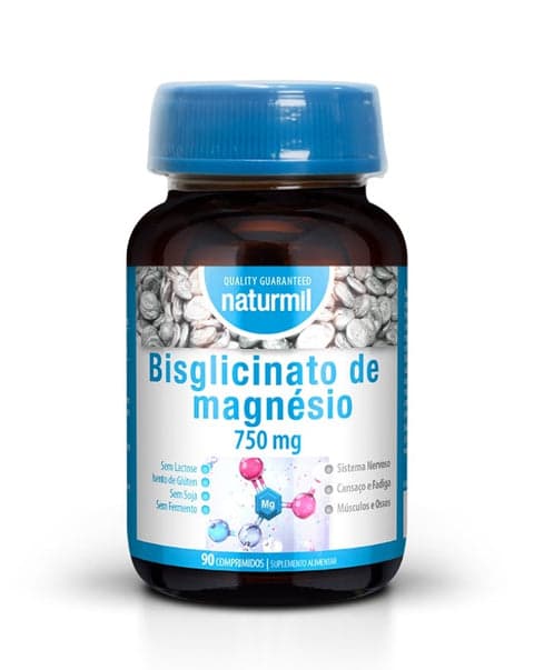 Naturmil Bisglicinato de Magnésio 750mg 90 Cápsulas