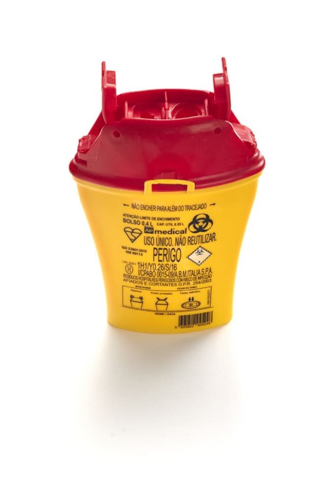 Contentor p/agulhas 0.4lt (Tampa vermelha)