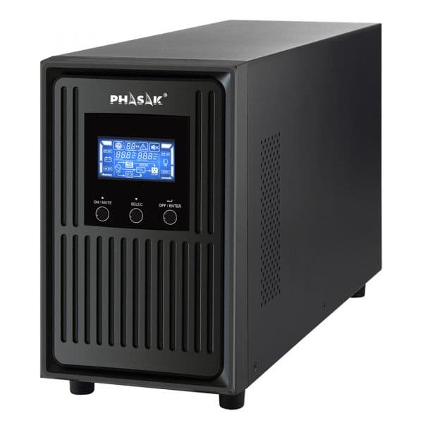 UPS Phasak Conqueror Pro ONLINE LCD 2000VA Preta (PH 8020) - 5605922004881