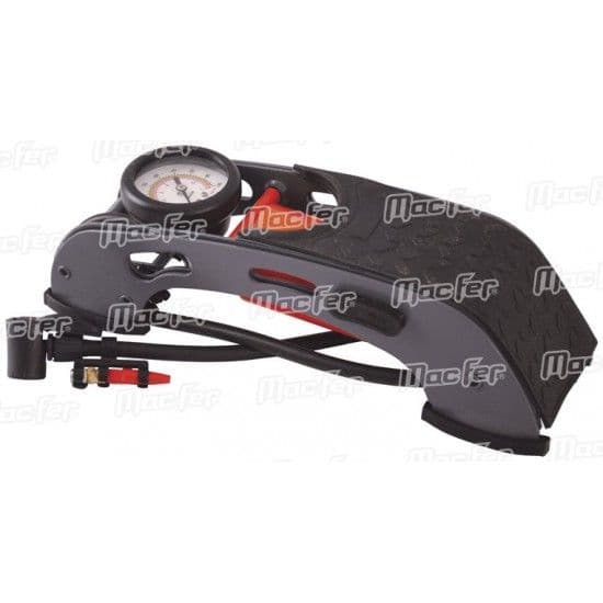 Bomba pedal 1 êmbolo c/ manómetro MacFer SF8702H refª 019.0021 MACFER