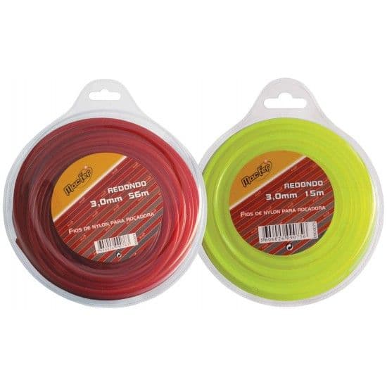 Fio nylon p/ roç. redondo MacFer FNRR-1 3,0mm 15m refª 090.0075 MACFER