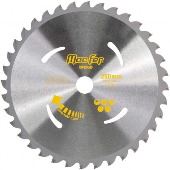 MACFER Disco P/ Roç. 36 Dentes DR36D 250mm - 090.0090