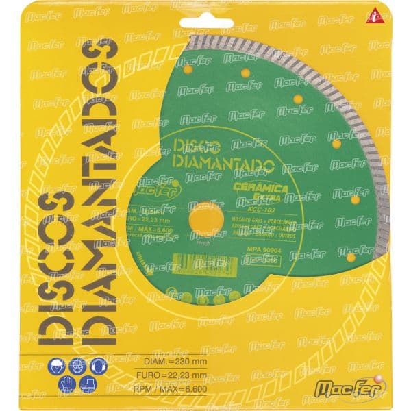 Macfer Disco Diamantado Cerâmica Extra KCC-103 - 230 mm