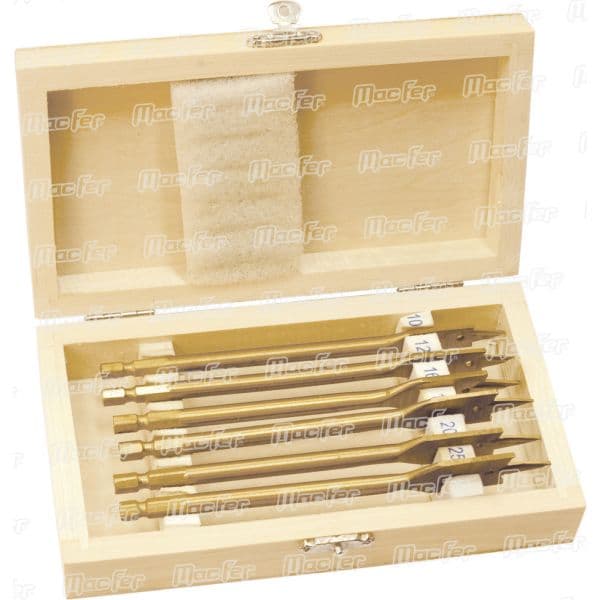 Macfer Jg. Brocas de Pua Tin JBP3B 10~25mm 6pçs - 098.0041