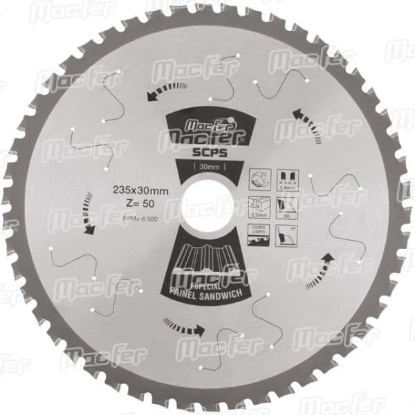 MACFER Disco Serra Circular Pain. Sandwich Scps 235x30mm Z50 - 125.0021