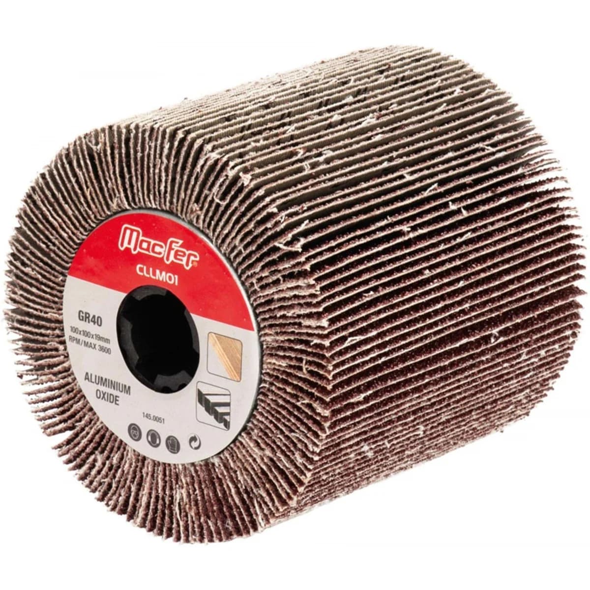 Rebolo lamelas lixa p/ madeira MacFer CLLM01 100x100 GR100 refª 145.0054 Macfer - 145.0054 - Ferramentaspro.pt