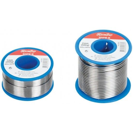 Solda estanho (fio) MacFer SNPB-B 40Sn/60Pb 2mm (200g) refª 180.0084 MACFER