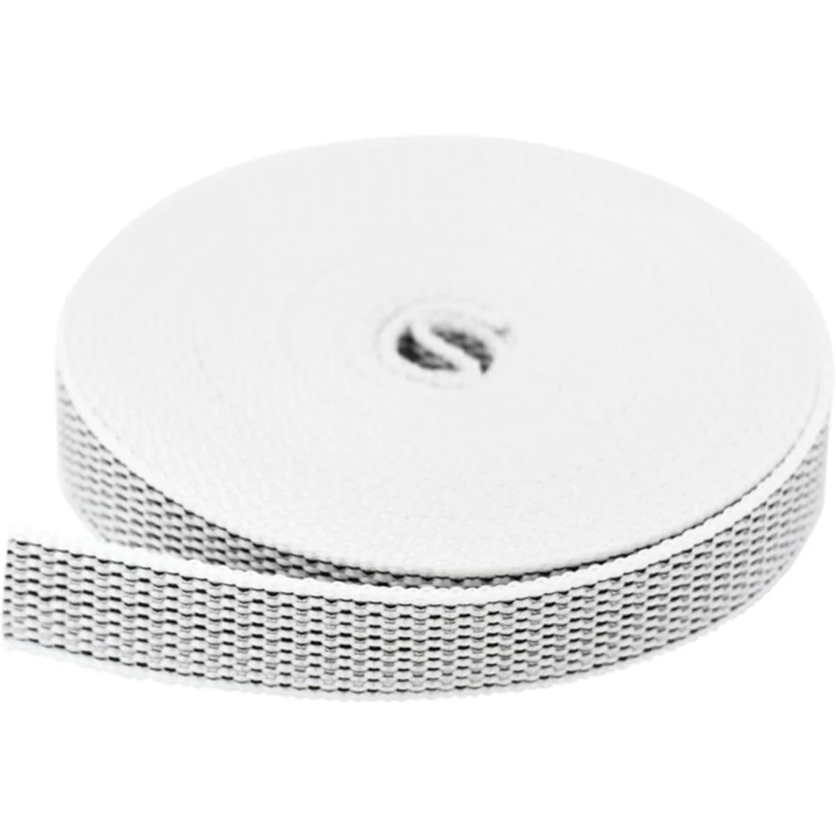 Fita p/ estore nylon FEN-BP-BL 20mm 6m branca/ preta refª 009.0161 MACFER - 009.0161 - Ferramentaspro.pt