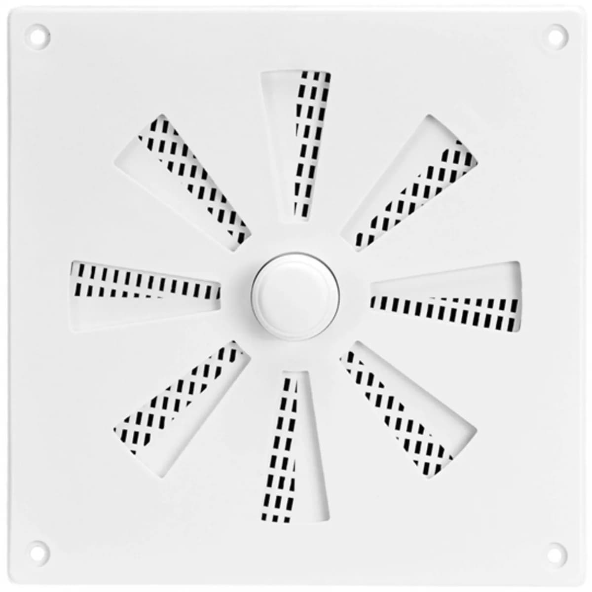 Grelha ventiladora com regulador PP GRG-15-WH 150x150mm branca refª 009.0141 MACFER - 009.0141 - Ferramentaspro.pt