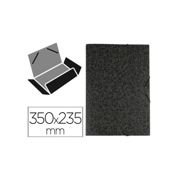 LiderPapel  Pasta de Elásticos Cartão LP Fibrete/Fibra A4 Marmoreada 350x235x25 mm