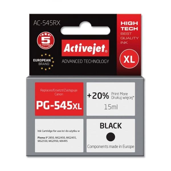Tinteiro Canon PG-545XL 8286B001 Black Compatível