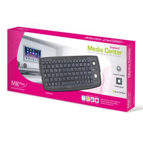 Teclado MKPlus Slim Media Center Game Preto - TG6901MCE