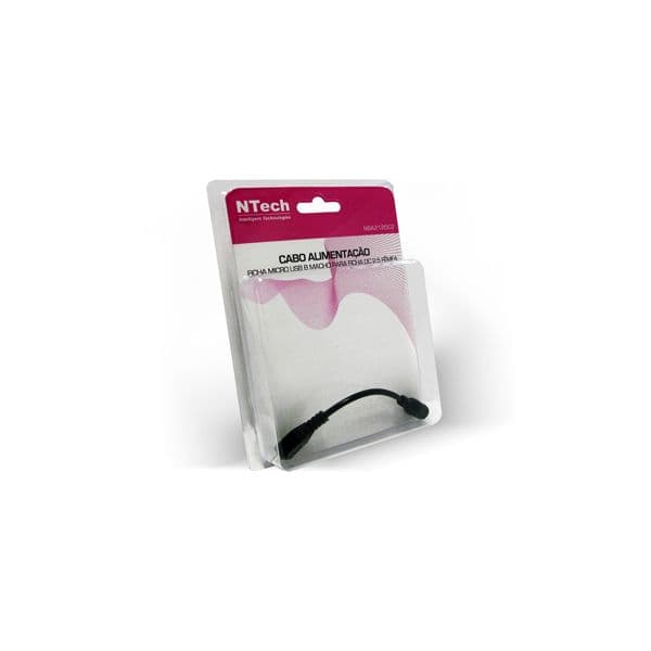 Ntech Cabo Alimentaçao Micro usb B Dc 2.5x0.7mm 0.2m