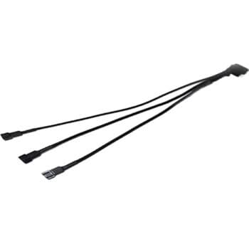 Cabo Y Para Fan 4p(femea) 4p(macho)+2x3p(macho),25cm Preto