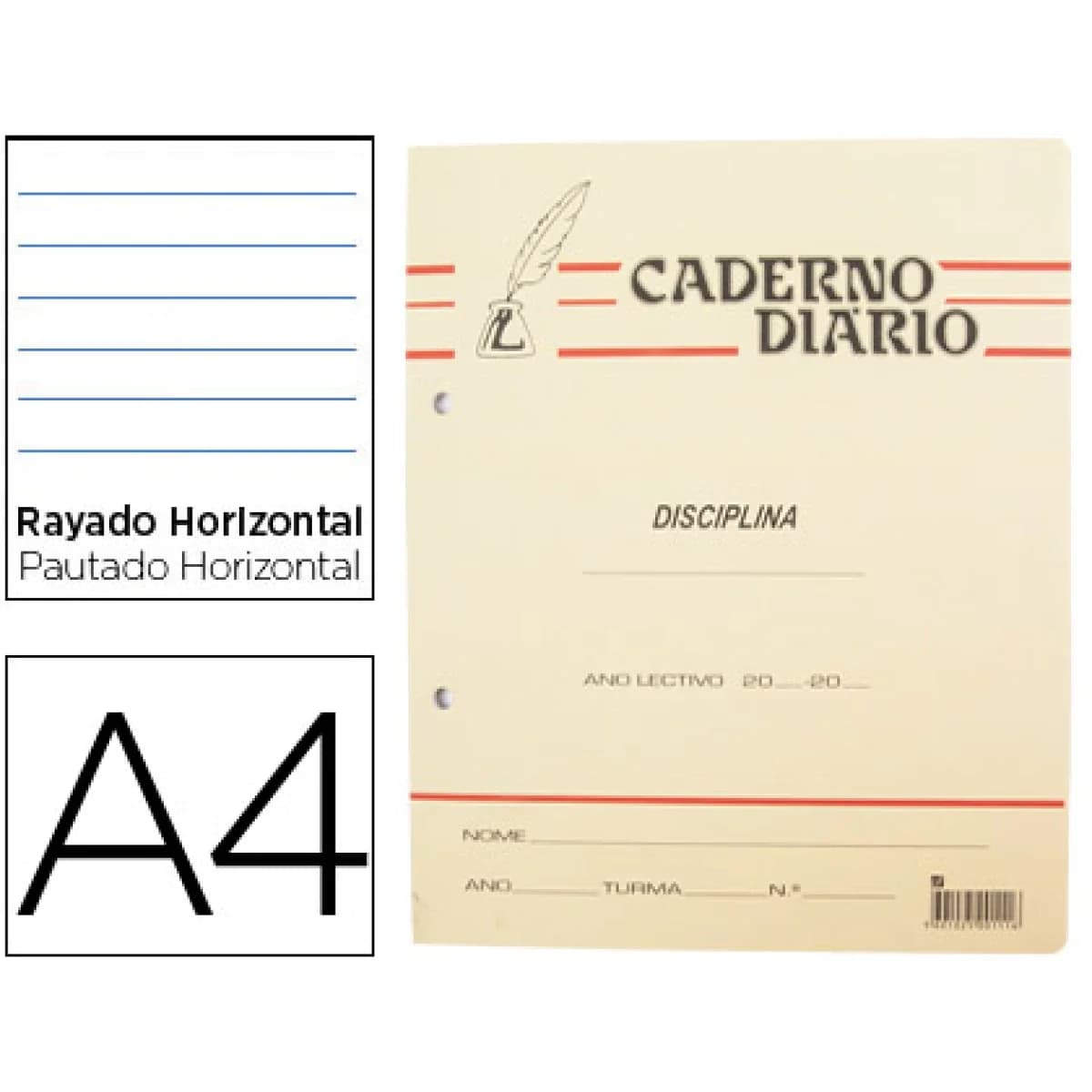 PF Caderno Pautado B5 Agrafado 36 Folhas