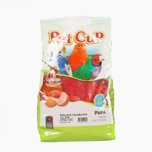 Pet Cup Papa Colorante Húmida para Aves 750g