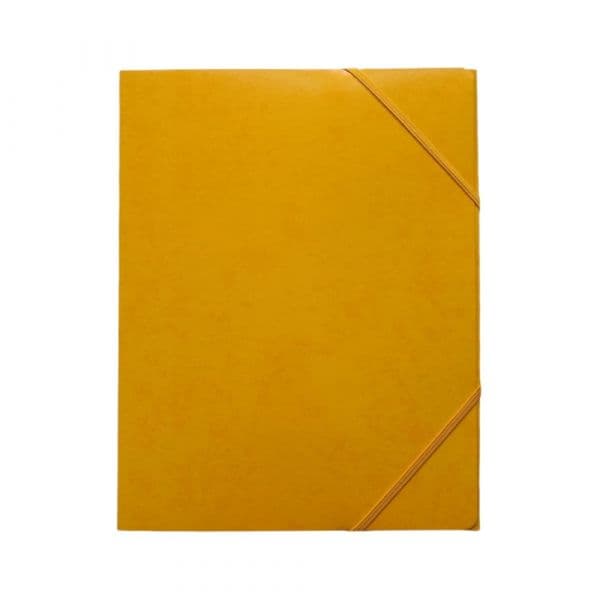Pasta de Elásticos A3 Amarelo Cartão 3 Abas