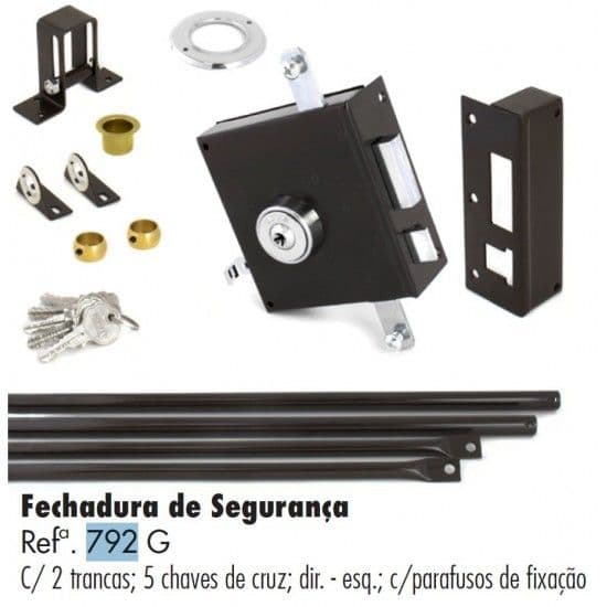 Teicocil Fechadura Chapa 792Gx12 e com 2 Trancas