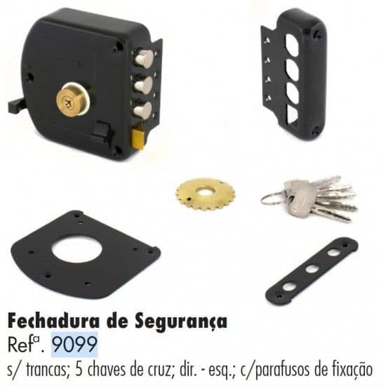 Fechadura s/trancas refª 9099 Direita Teicocil
