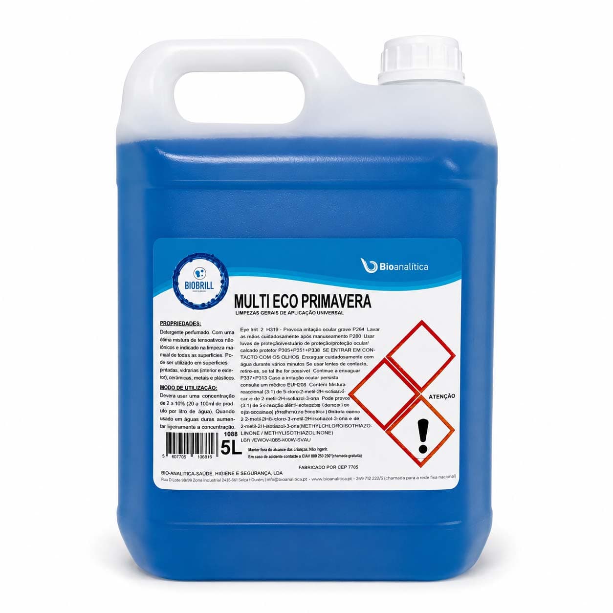 BioBrill Multi Eco Primavera – Detergente Multisuperfícies para Limpeza Geral Perfumado 5L