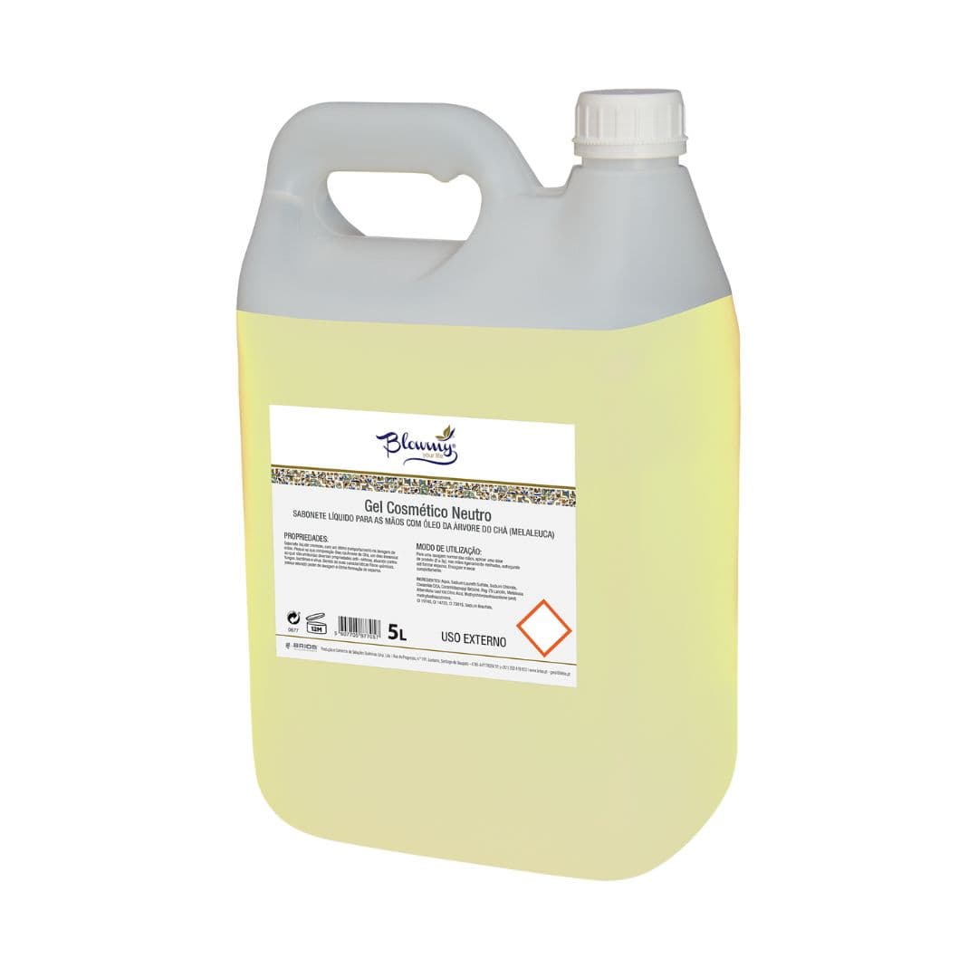 Blowmy Gel Cosmético Neutro – Sabonete Líquido Antisséptico para Higiene das Mãos 5L