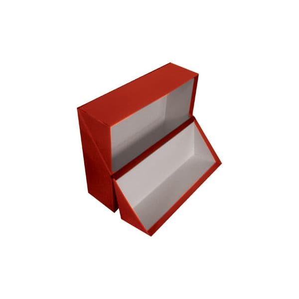 Caixa Arquivo Francês 365x280x100 mm Almaço Vermelho 5 Un.