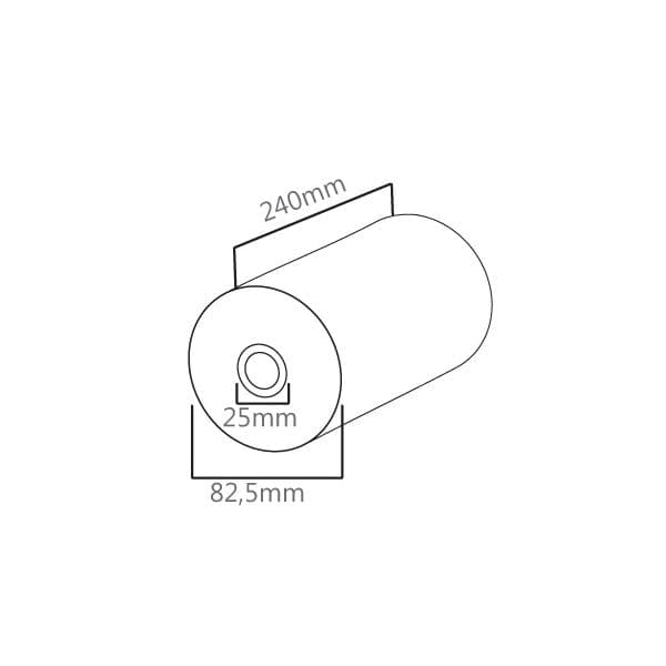 Rolo de Papel 82,5x240x25-1un - 1211026