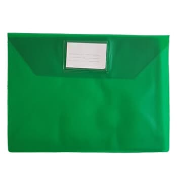 Envelope A4 PVC Translúcido c/ Visor Verde 10 Un.