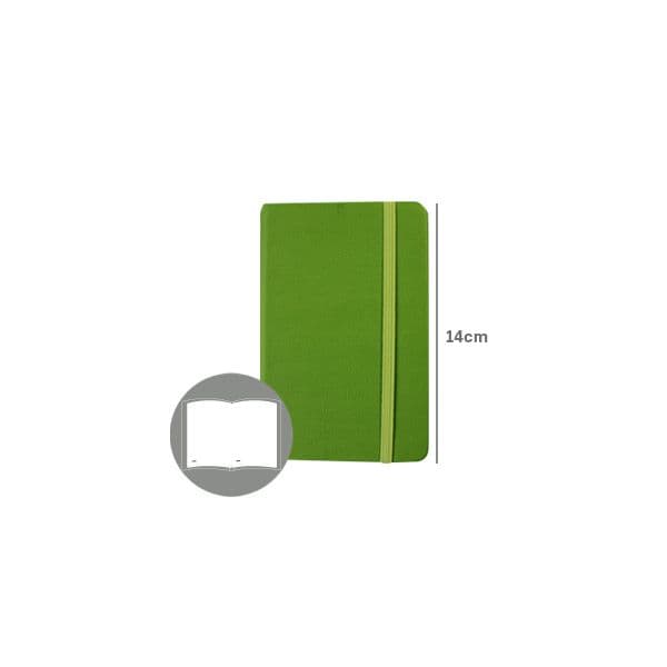 SmartD Bloco de Notas Liso 14x9cm Semi Pele Verde 116 Flh (SMD6202)
