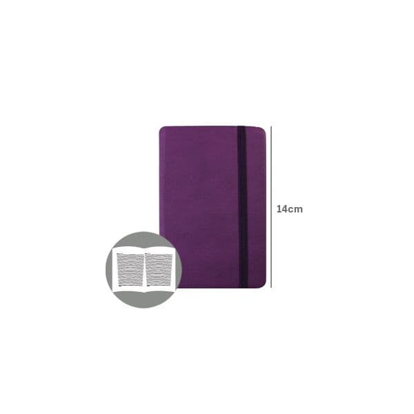 SmartD Bloco de Notas Pautado 14x9cm Semi Pele Roxo 116 Flh agenda (SMD6110)