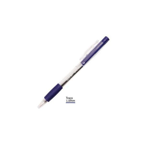 Esferográfica Ball Point 1.0 Retrátil Azul-1un 50un.