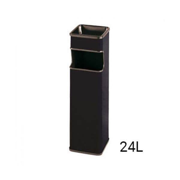 Paper Cinzeiro Papeleira Vertical Quadrado Preto 24 Litros