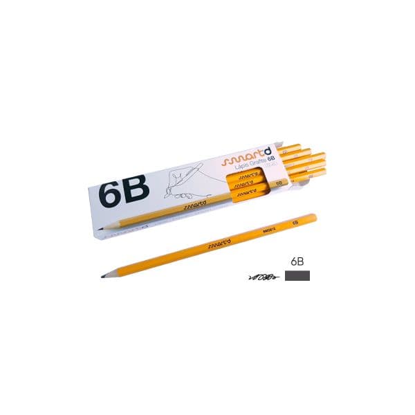 SmartD Lápis Grafite 6B Cx. 12un