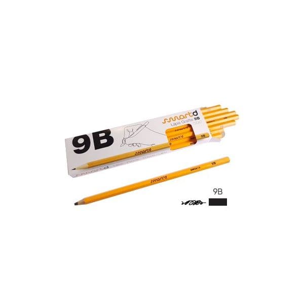 SmartD Lápis Grafite 9B Cx 12 Unidades SMD815