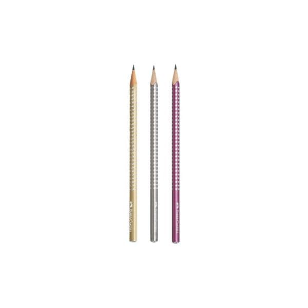 Faber-Castell Lápis Grafite 1B Sparkle Blister 3un