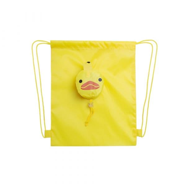 Saco Mochila Dobrável Kissa Amarelo