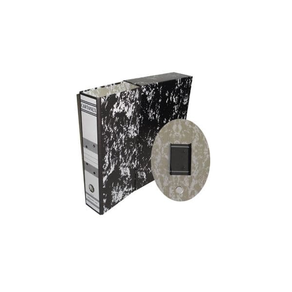 Cartonex 25 Un. Pasta + Caixa Arquivo Morto AZ L76 340x240 Preto Marble