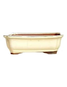 Pot de Bonsai Rectangular 20*16*6.5 cm Cream - Yixing