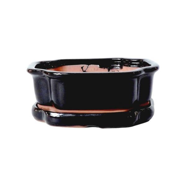 Luso Bonsai Vaso de Bonsai Oval + Prato 20*15*6,5 cm Preto - Yixing - 83559