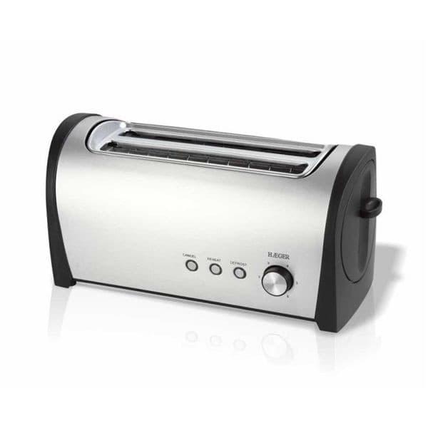 Torradeira HAEGER DESAYUNO PLUS | 1400W, 2 Aberturas, Inox