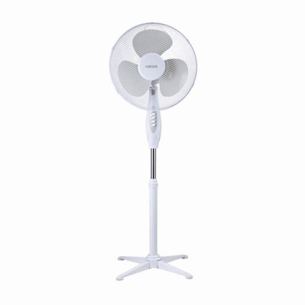 Haeger Ventilador de Pé Cross Wind White