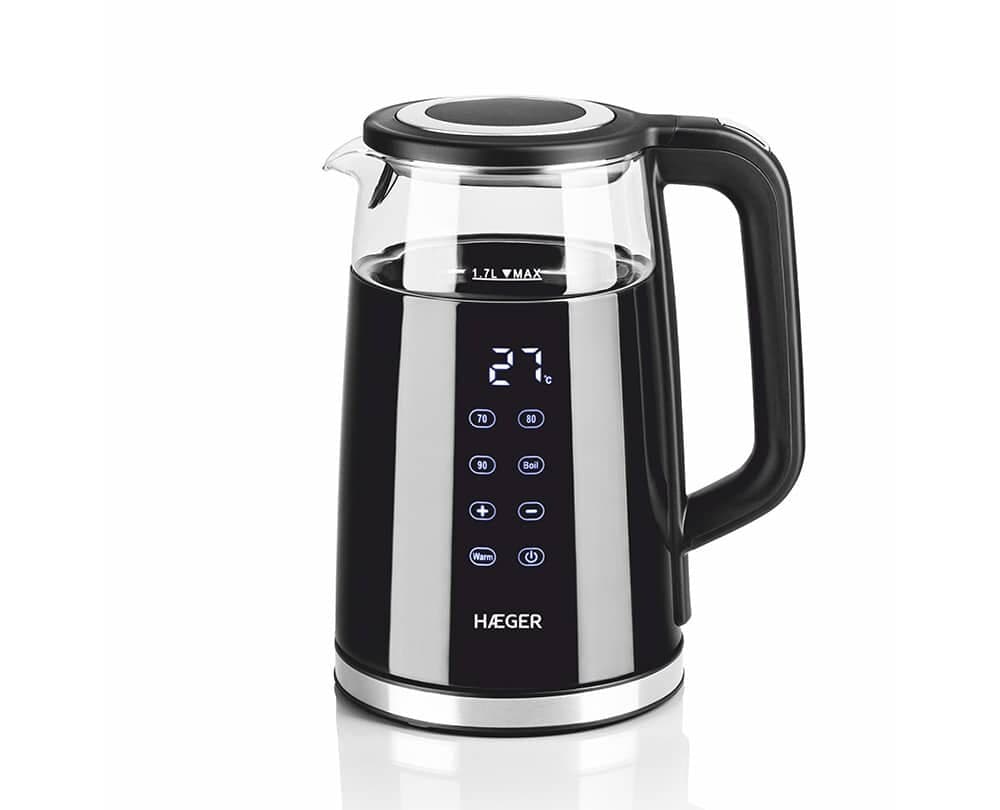 Jarro Elétrico HAEGER Digiglass | 1.7L, 2200W, Digital