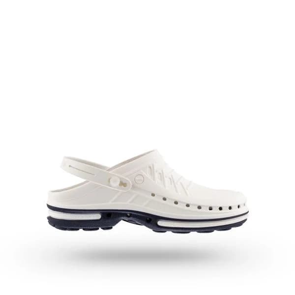 WOCK Socas Azuis/brancas Clog 13 com Tira e Palmilha Conforto 47/48