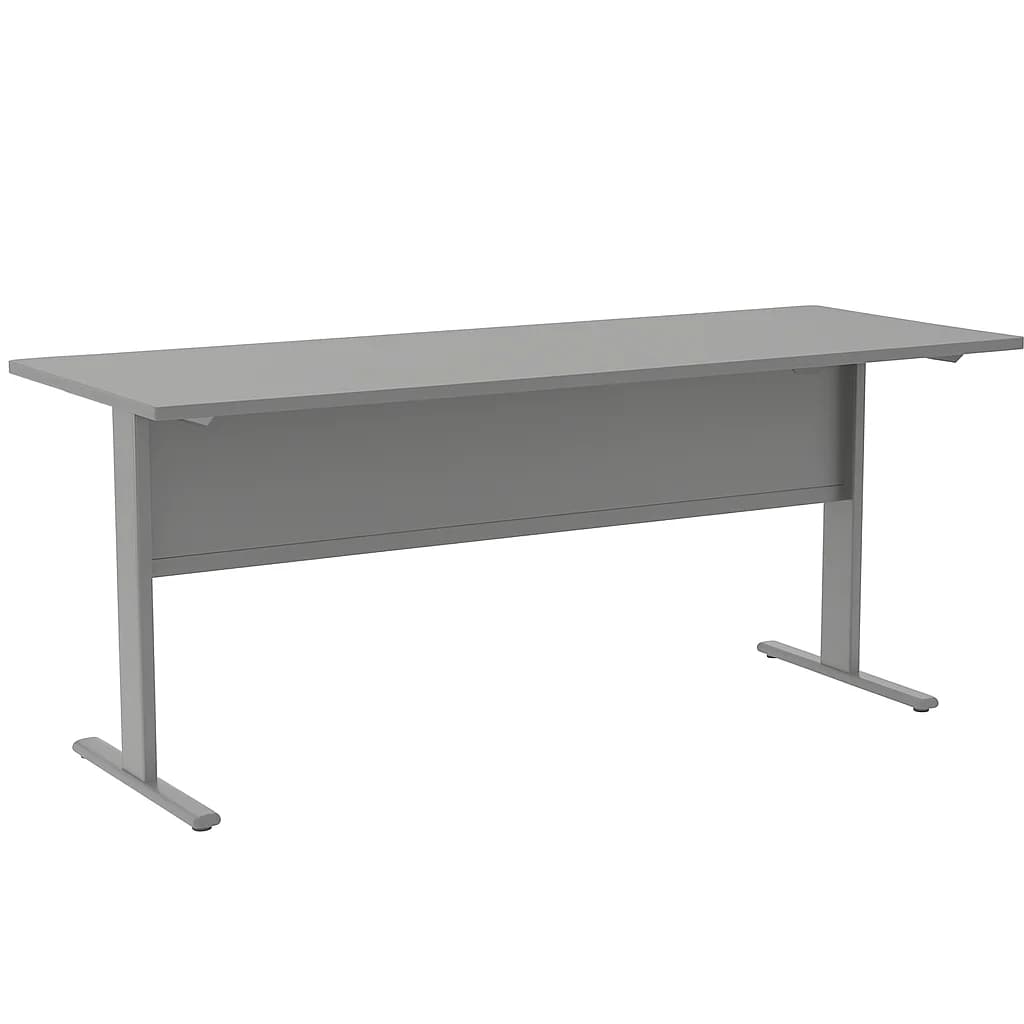 Secretária de Escritório 1200x800 mm Individual com Painel – Única Cinza