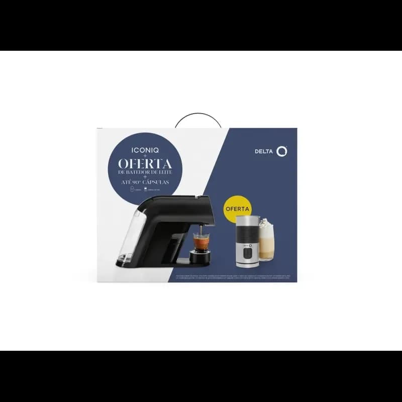 Máquina de Café Delta Q Iconic + MILQ Preta