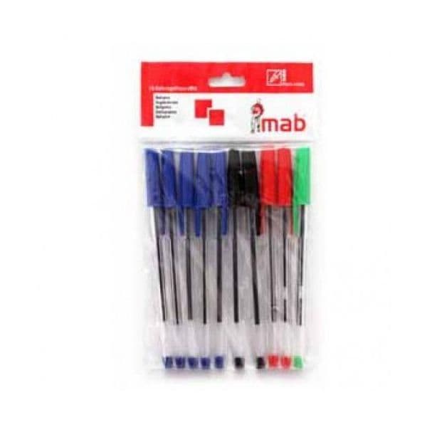 Esferografica Corpo Transparente Mab 4 un. Cores - MAB507