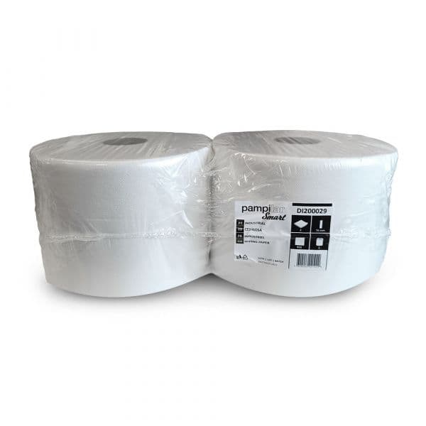 Pampilar Toalhas de Mão Rolo Profissional 250m x 22,3cm 17g 2 Folhas 2 Unidades
