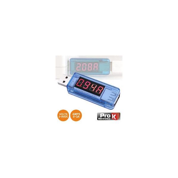 ProK Electronics Testador usb 3-8v - PK-USBTESTER01